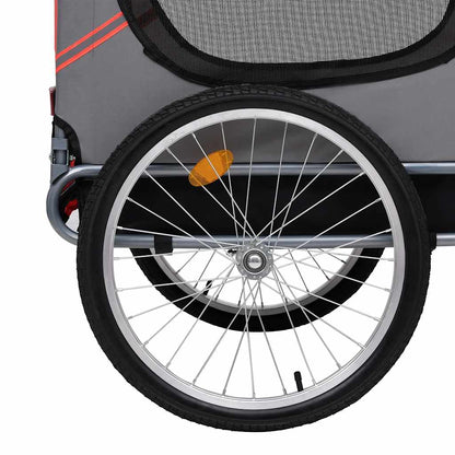 Dog Bike Trailer Red and Black - 130×73×91cm