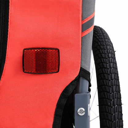 Dog Bike Trailer Red and Black - 130×73×91cm