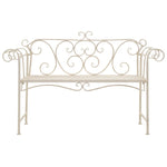 Garden Bench 132 cm Metal Antique White