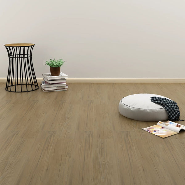  Self-adhesive Flooring Planks 4.46 mÃ‚Â² 3 mm PVC Natural Brown