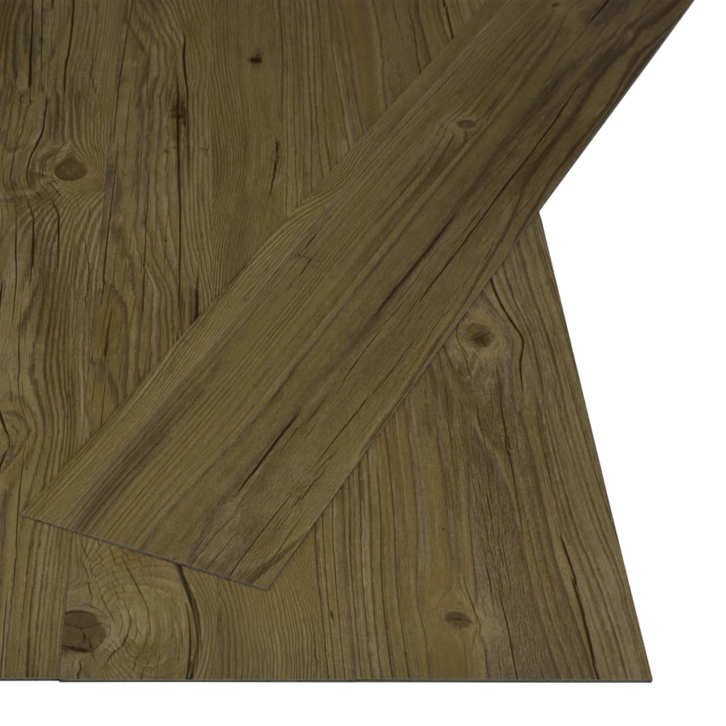 Self-adhesive Flooring Planks 4.46 mÃ‚Â² 3 mm PVC Brown