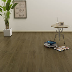 Self-adhesive Flooring Planks 4.46 mÃ‚Â² 3 mm PVC Brown