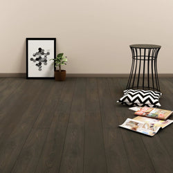 Self-adhesive Flooring Planks 4.46 mÃ‚Â² 3 mm PVC Dark Brown
