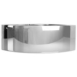 Wash Basin with Overflow Ceramic Silver