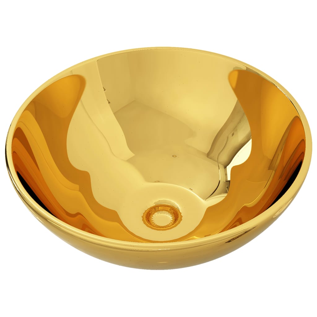 Wash Basin Ceramic Gold