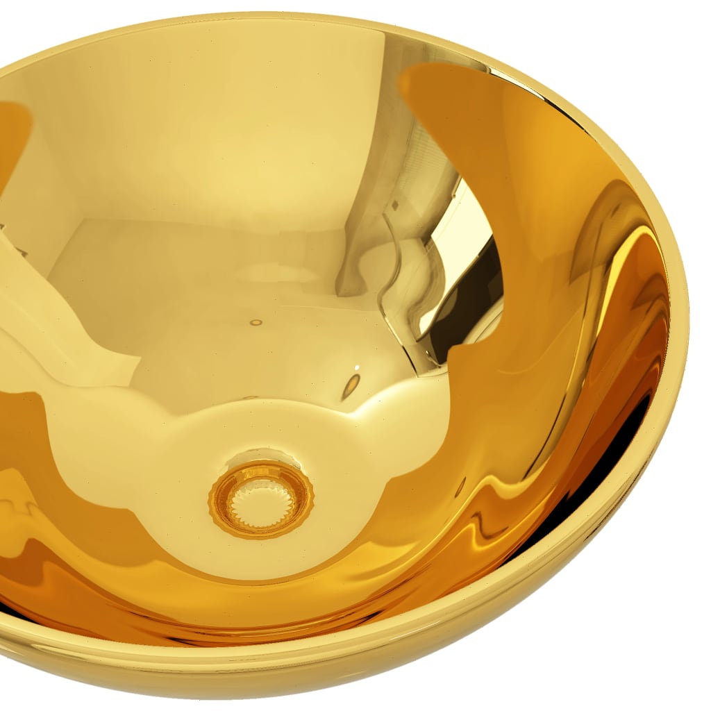 Wash Basin Ceramic Gold