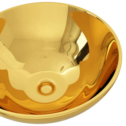 Wash Basin Ceramic Gold
