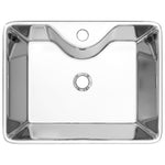 Wash Basin with Faucet Hole Ceramic Silver S