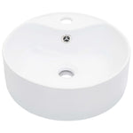 Wash Basin with Overflow Ceramic White