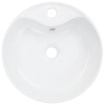 Wash Basin with Overflow Ceramic White