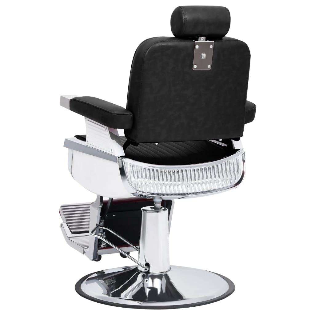 Industrial Barber Chair Black Leather