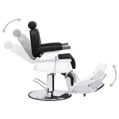Industrial Barber Chair Black Leather