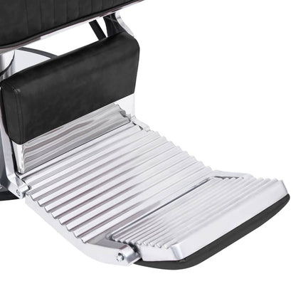 Industrial Barber Chair Black Leather