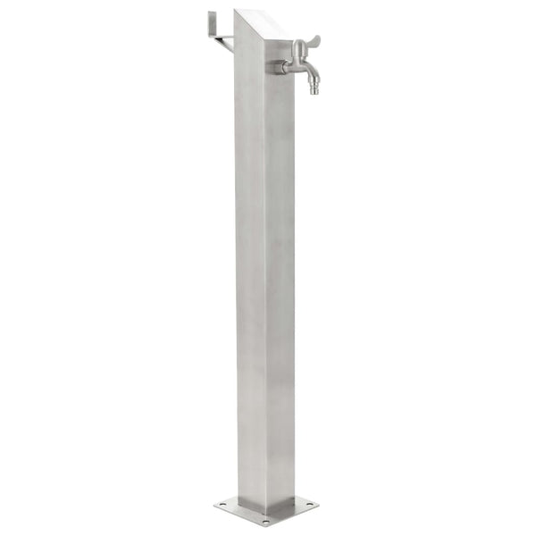  Garden Water Column Stainless Steel Square 95 cm