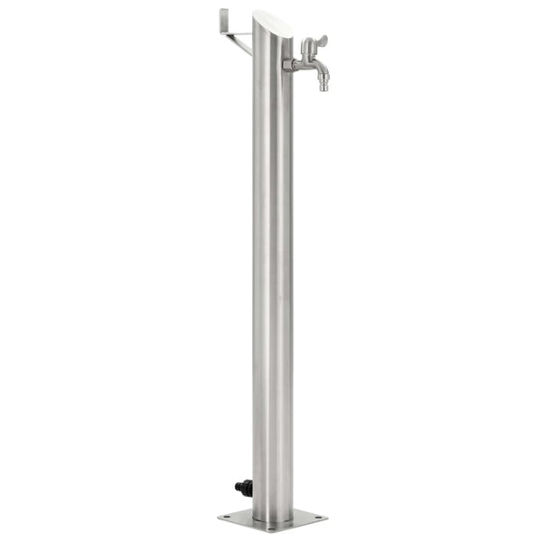  Garden Water Column Stainless Steel Round 95 cm