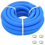 Pool Hose with Clamps Blue 38 mm12 m