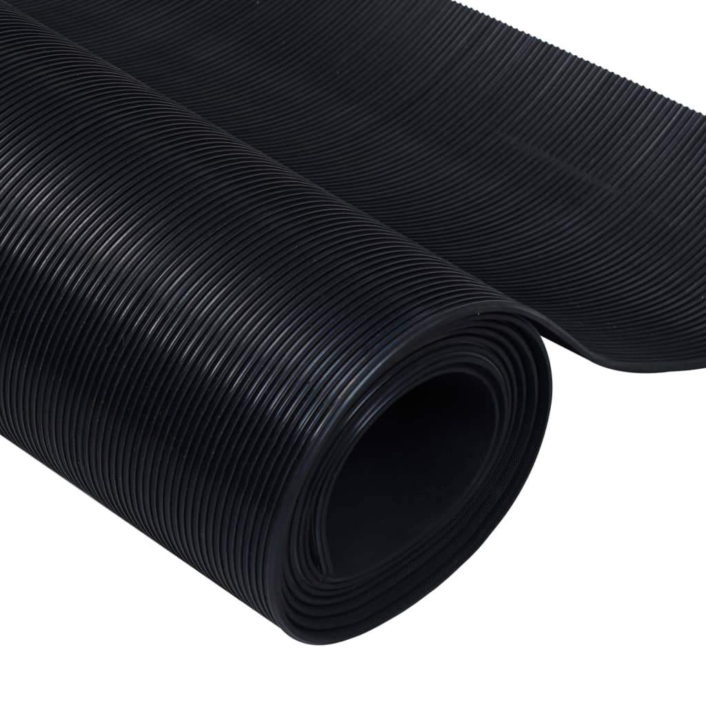 Floor Mat Anti-Slip Rubber 3 mm Fine Rib S