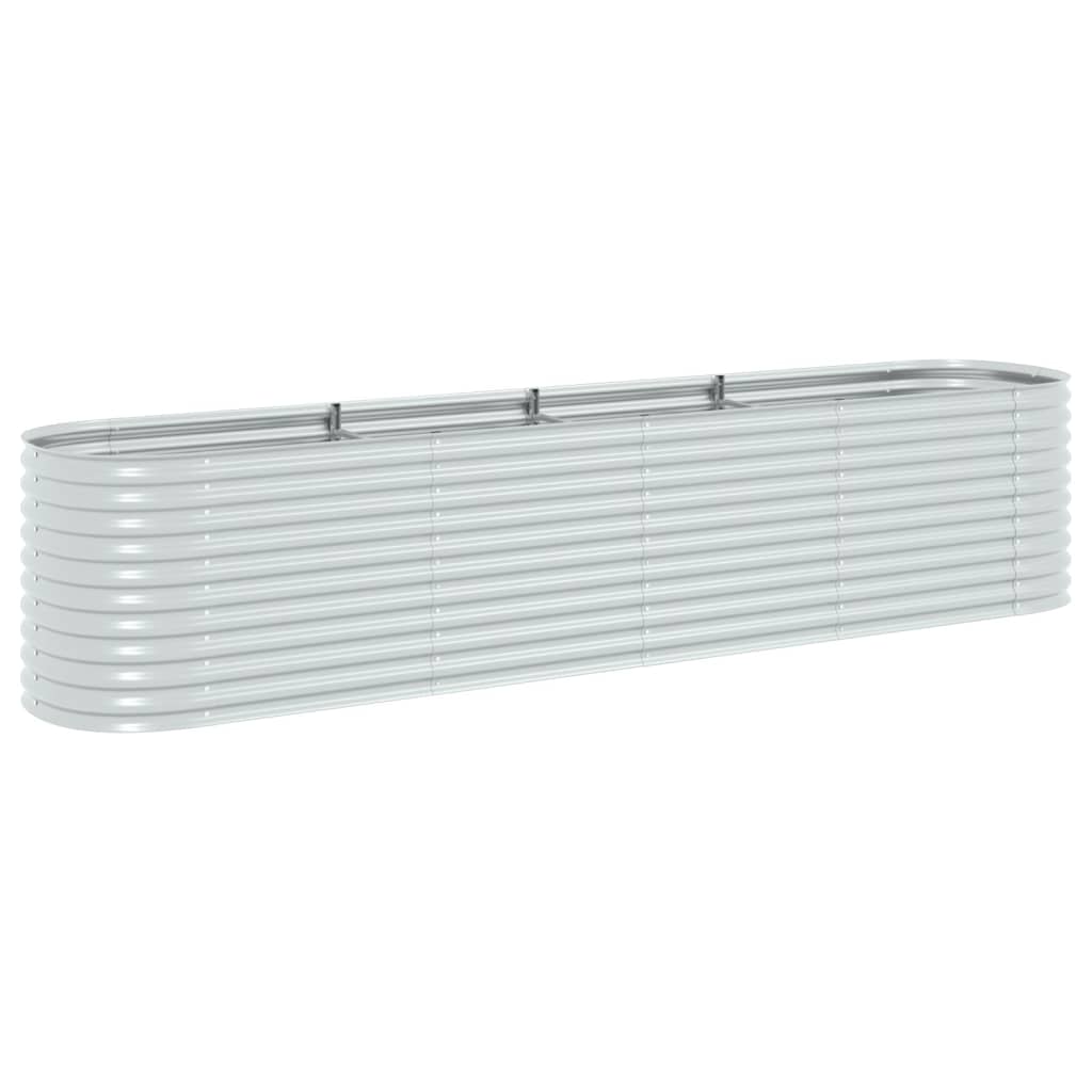 Garden Planter Galvanised Steel - 400×80×81cm