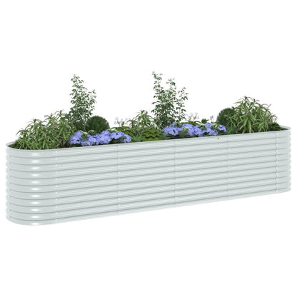 Garden Planter Galvanised Steel - 400×80×81cm