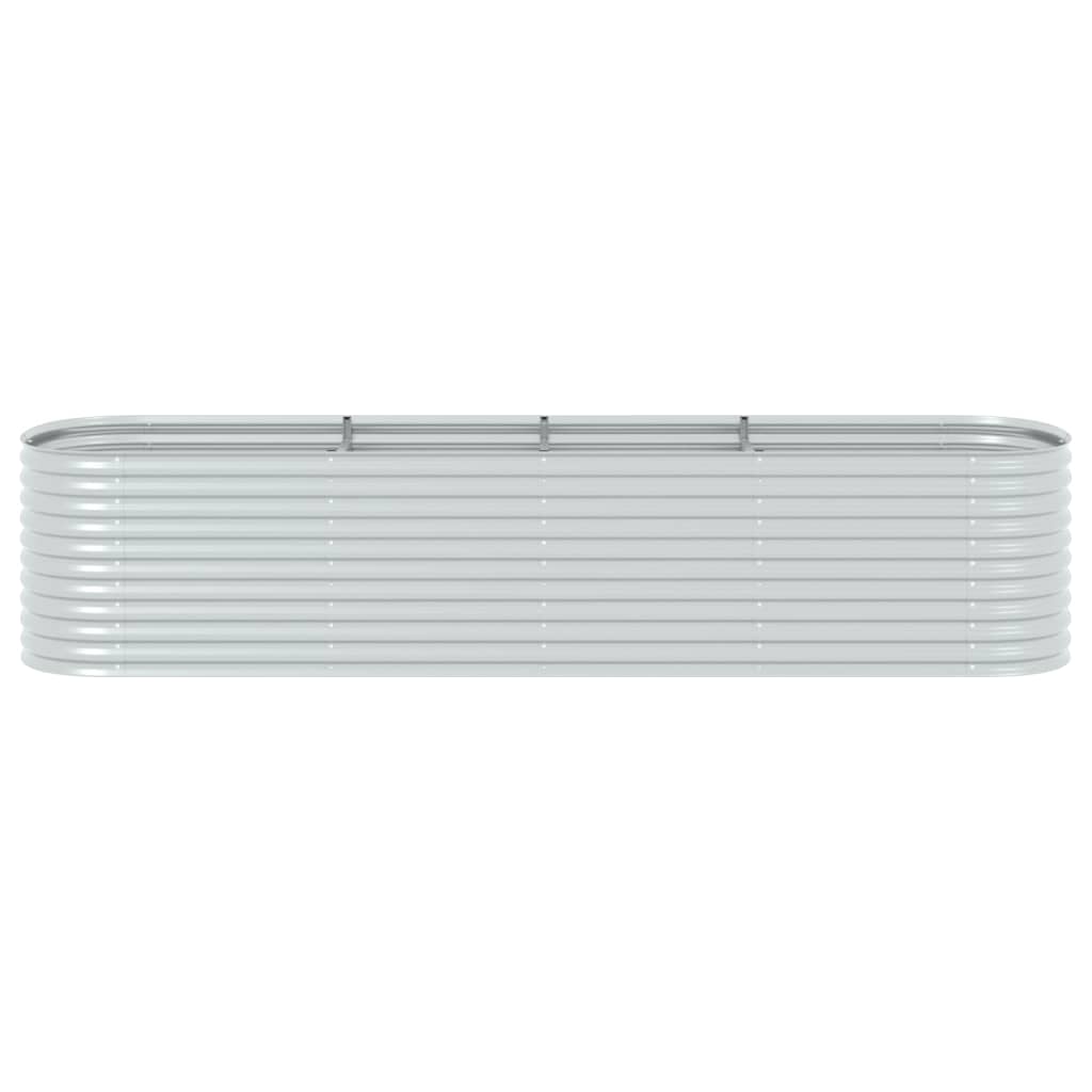 Garden Planter Galvanised Steel - 400×80×81cm