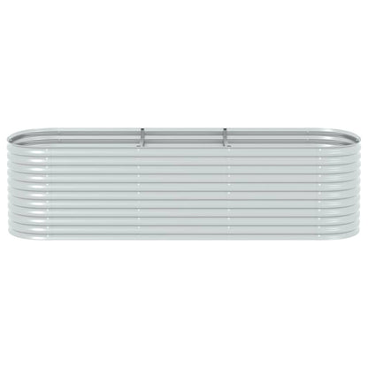 Garden Planter, Galvanised Steel Silver