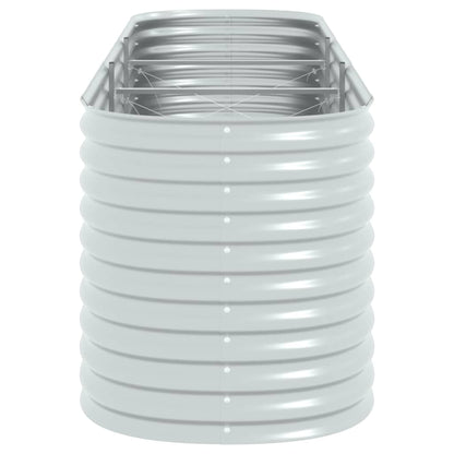 Garden Planter, Galvanised Steel Silver