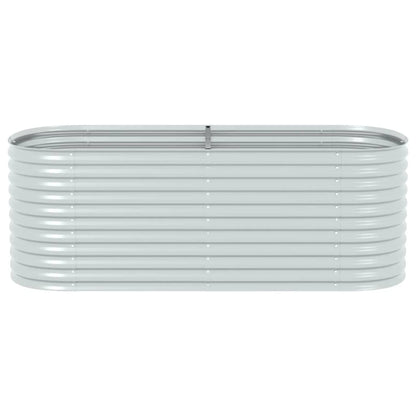 Garden Planter - Galvanised Steel Silver