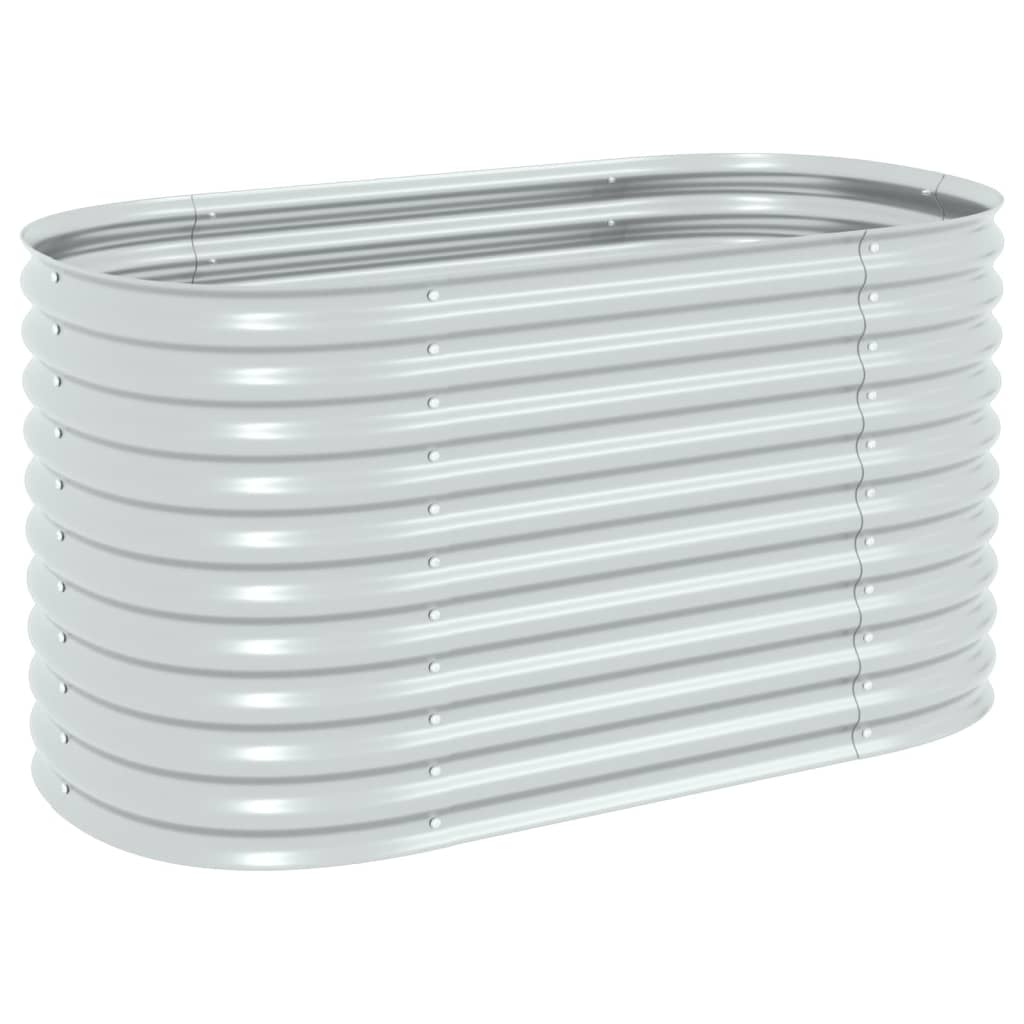 Garden Planter Galvanised Steel - 160×80×81cm