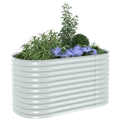 Garden Planter Galvanised Steel - 160×80×81cm