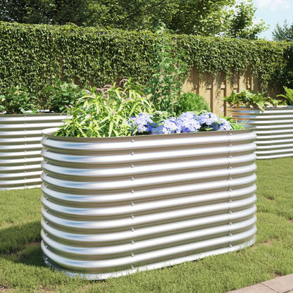 Garden Planter Galvanised Steel - 160×80×81cm