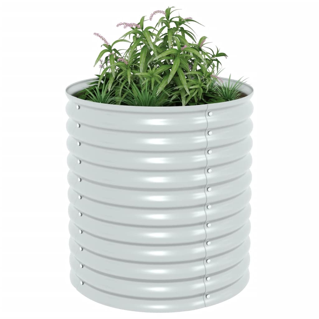 Garden Planter Galvanised Steel -Silver