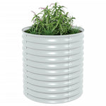 Garden Planter Galvanised Steel -Silver