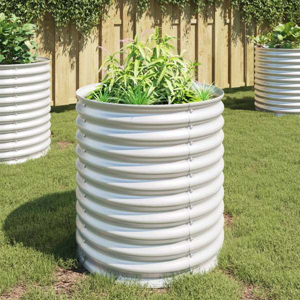  Garden Planter Galvanised Steel -Silver