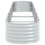 Garden Planter Galvanised  Steel Silver