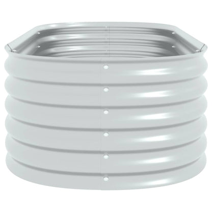 Garden Planter Galvanised Steel Silver - 160×80×44cm