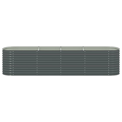 Garden Planter Galvanised Steel Grey - 400×80×81cm