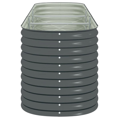 Garden Planter Galvanised Steel / Grey - 320×80×81cm