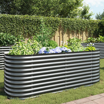 Garden Planter  Galvanised Steel-Grey