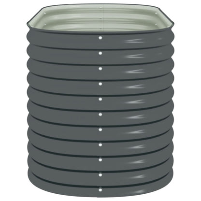 Garden Planter Galvanised Steel - Grey - 160×80×81cm