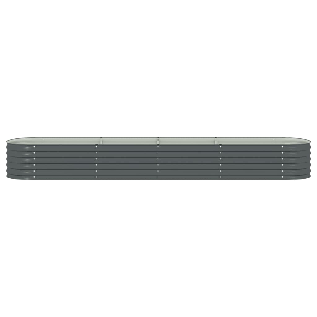 Garden Planter Galvanised Steel, Grey - 400×80×44cm