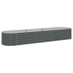 Garden Planter  Galvanised Steel,  Grey