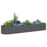 Garden Planter  Galvanised Steel,  Grey