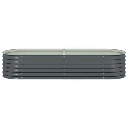 Garden Planter Galvanised Steel / Grey - 240×80×44cm