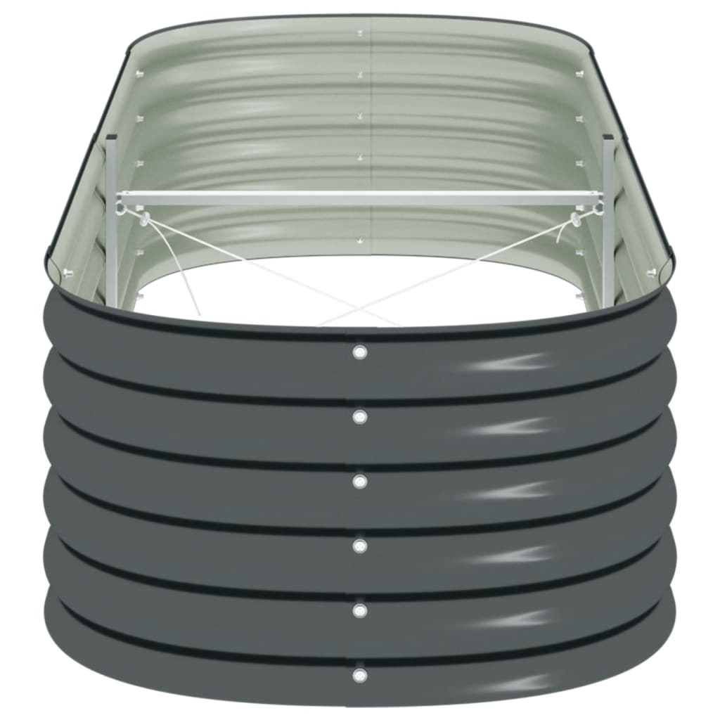 Garden Planter Galvanised Steel / Grey - 240×80×44cm