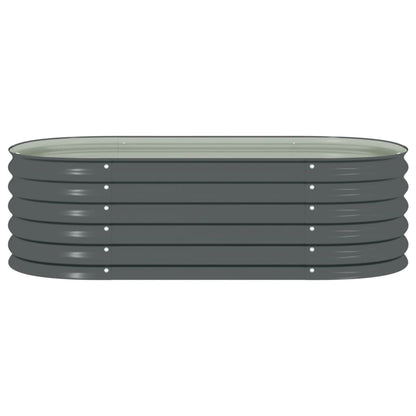 Garden Planter Galvanised Steel Grey - 160×80×44cm