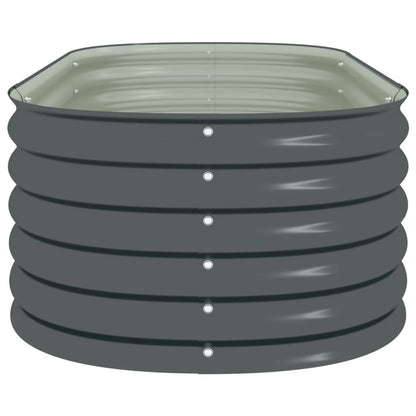 Garden Planter Galvanised Steel Grey - 160×80×44cm