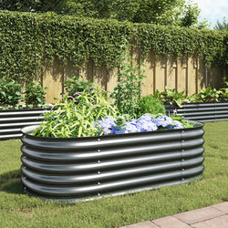 Garden Planter  Galvanised Steel Grey