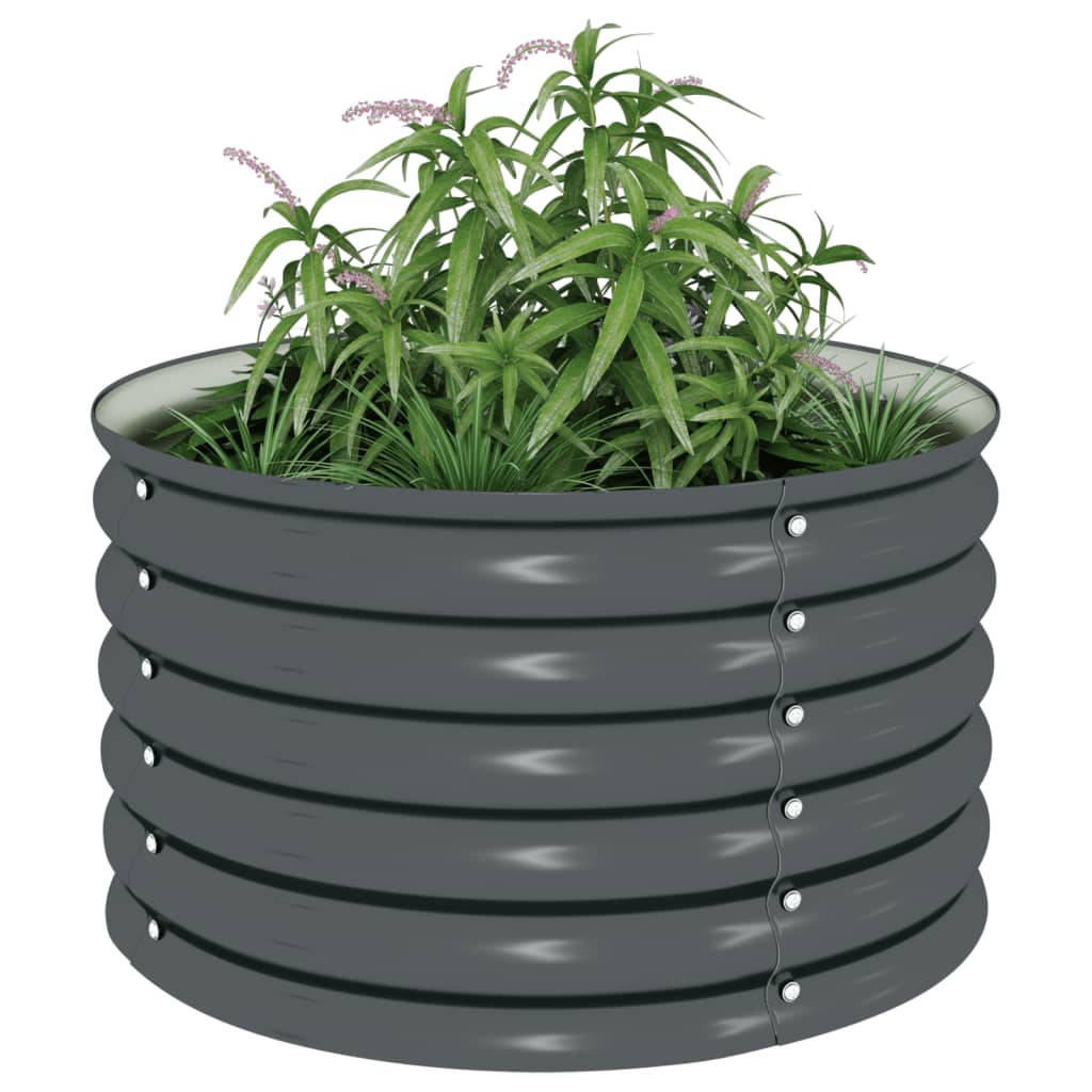 Garden Planter Galvanised Steel - 80×80×44cm