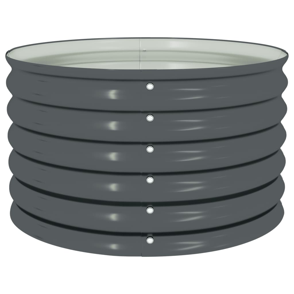 Garden Planter Galvanised Steel - 80×80×44cm