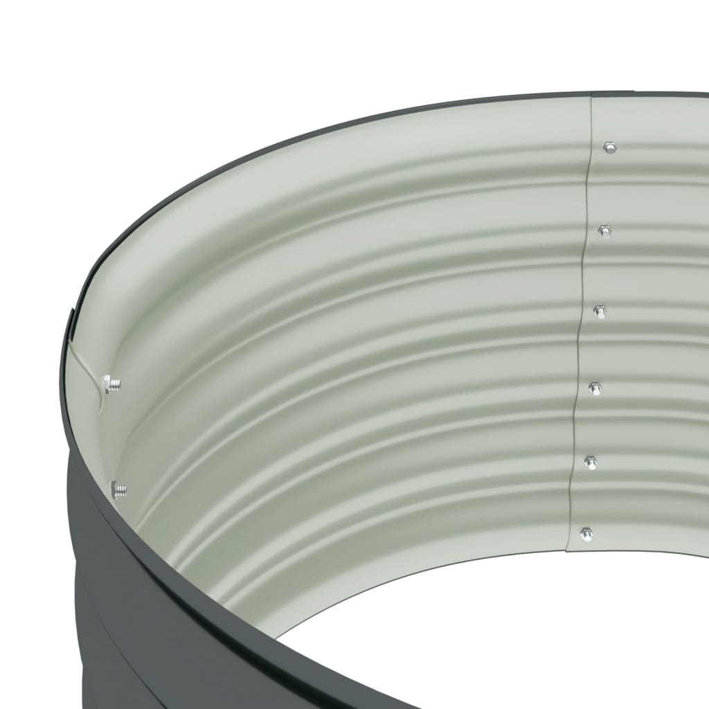 Garden Planter Galvanised Steel - 80×80×44cm